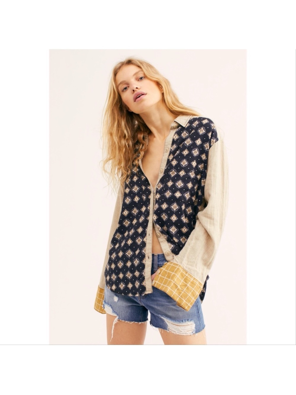 Free People Live Moroccan Midnight Buttondown